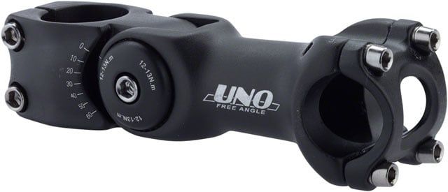 Kalloy 820 Stem - 110mm, 25.4 Clamp, Adjustable, 1 1/8&quot;, Aluminum, Black
