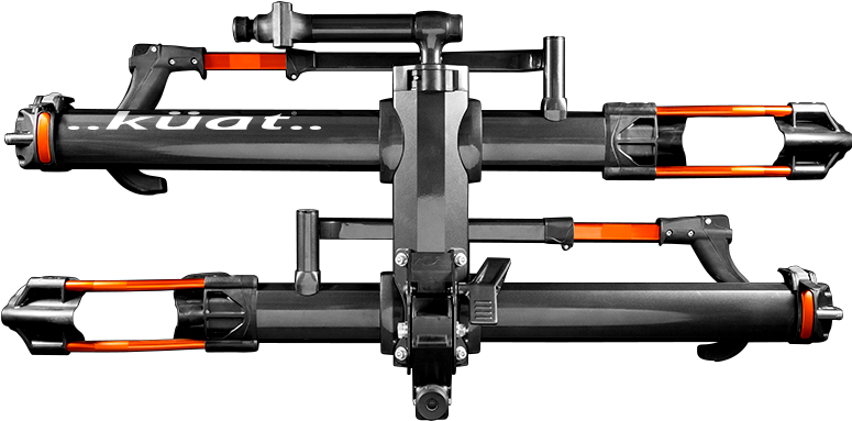 NV 2.0 - 2&quot; - 2-Bike Rack - Gray Metallic and Orange Anodized