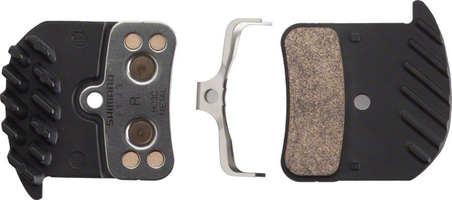 Talaria Brake pads Shimano H03C-MF Disc Brake Pad and Spring - Metal Compound, Finned Aluminum Backplate, One Pair
