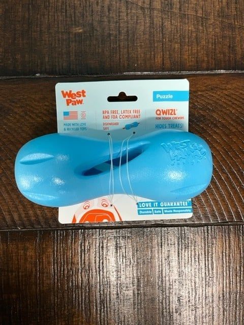 West Paw Qwizl Large 6.5&quot; Aqua