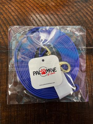 PAL00 - 3/8 in - 10 ft Royal Blue Nose Work Leather Lead Biothane
