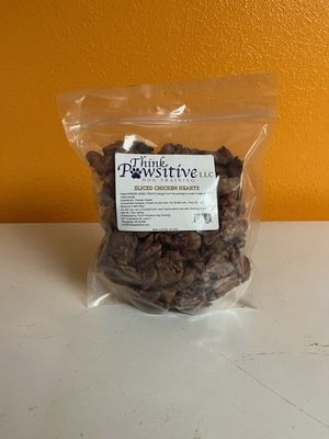 Think Pawsitive Sliced Chicken Hearts Freeze Dried 10oz