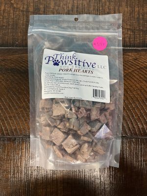 Think Pawsitive Pork Hearts 3.5oz