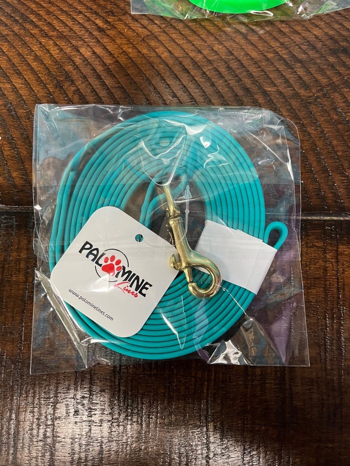 PAL00 - 3/8 in - 10 ft Teal Nose Work Leather Lead Biothane