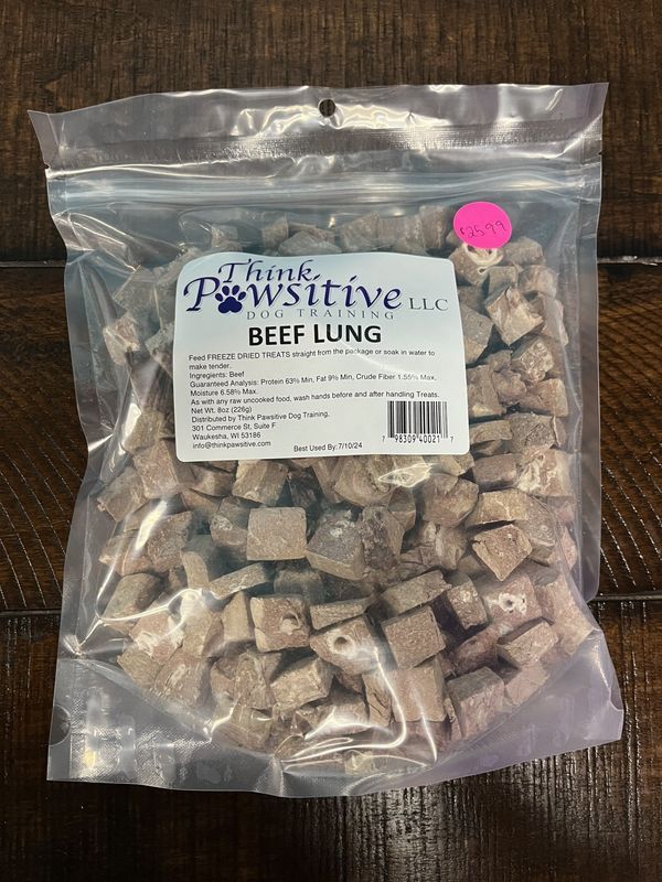 Think Pawsitive Beef Lung Freeze Dried 8oz
