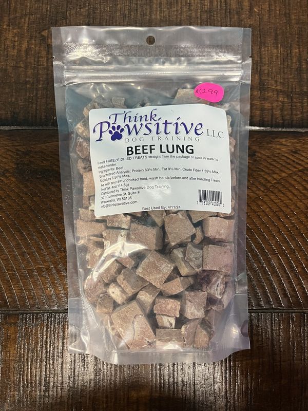 Think Pawsitive Beef Lung Freeze Dried 4oz