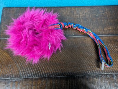 CR08 - Clean Run Tribble Trouble Ring With Bungee Handle - Psychic Rainbow and Fuschia