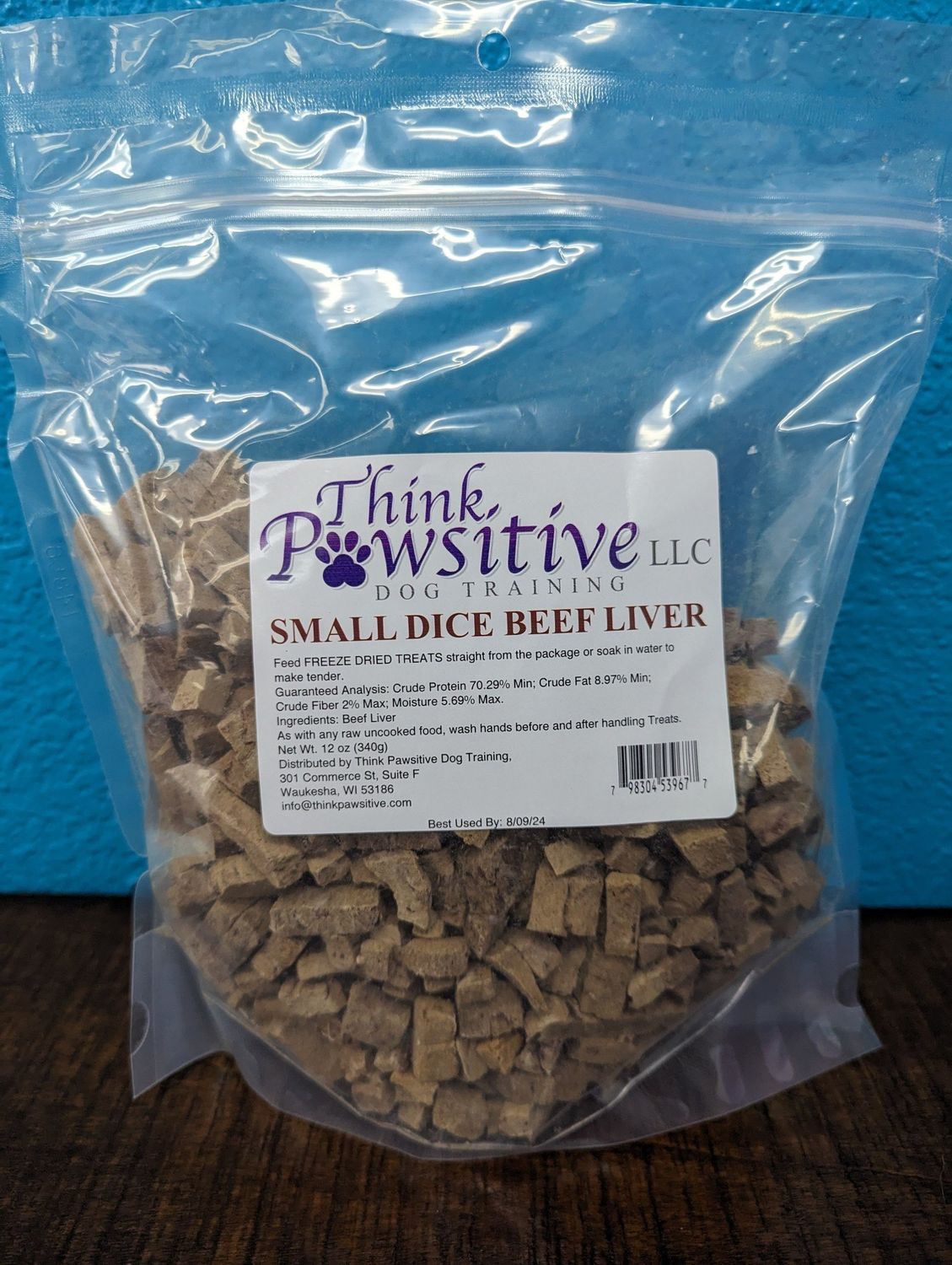 Think Pawsitive Small Diced Beef Liver 12oz