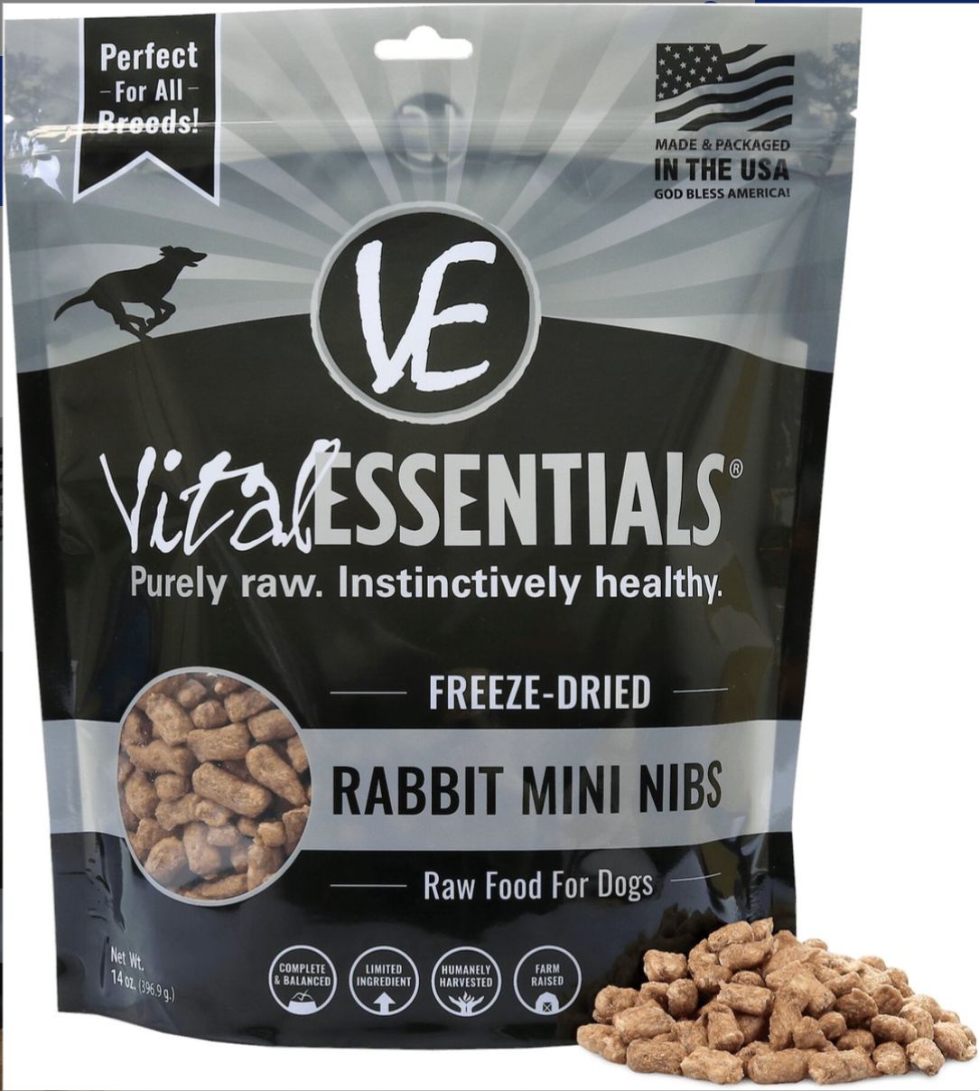 Vital Essentials Freeze Dried Rabbit Mini Nibs 14oz