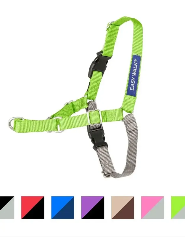 Medium/Large Easy Walk Harness (Black/Silver)