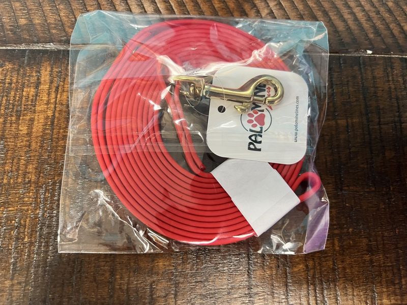 PAL00 - 3/8 in - 10 ft Red Nose Work Leather Lead Biothane