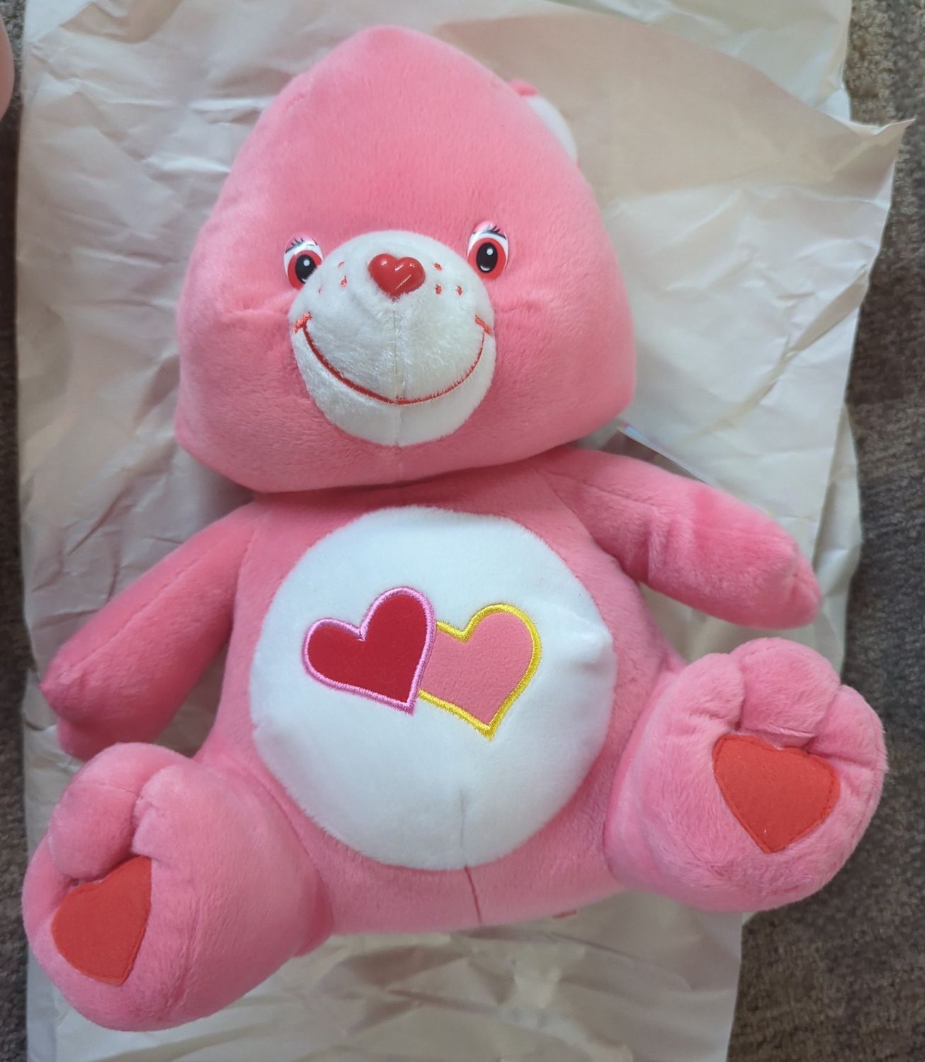 Care Bears Love A Lot Bear Plush (hearts)