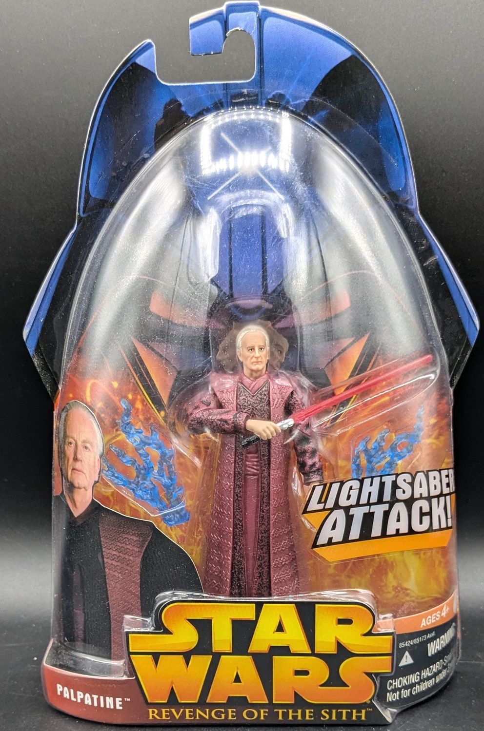 Star Wars Revenge Of The Sith Palpatine Lightsaber Attack Figure