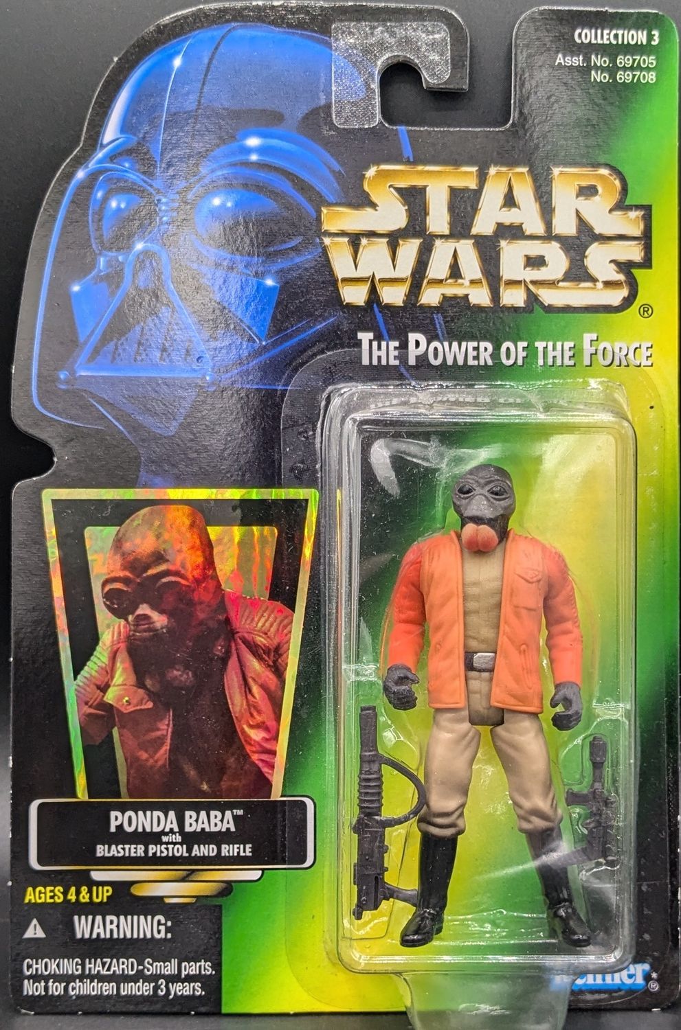 Star Wars the power of the force green card Ponda Baba Figure