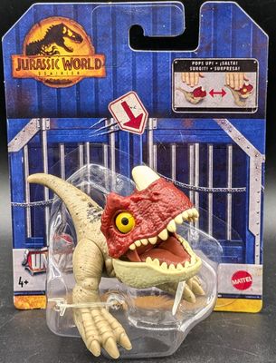 Mattel Jurassic World Dominion Wild Pop Ups Uncaged Ceratosaurus Figure 2021