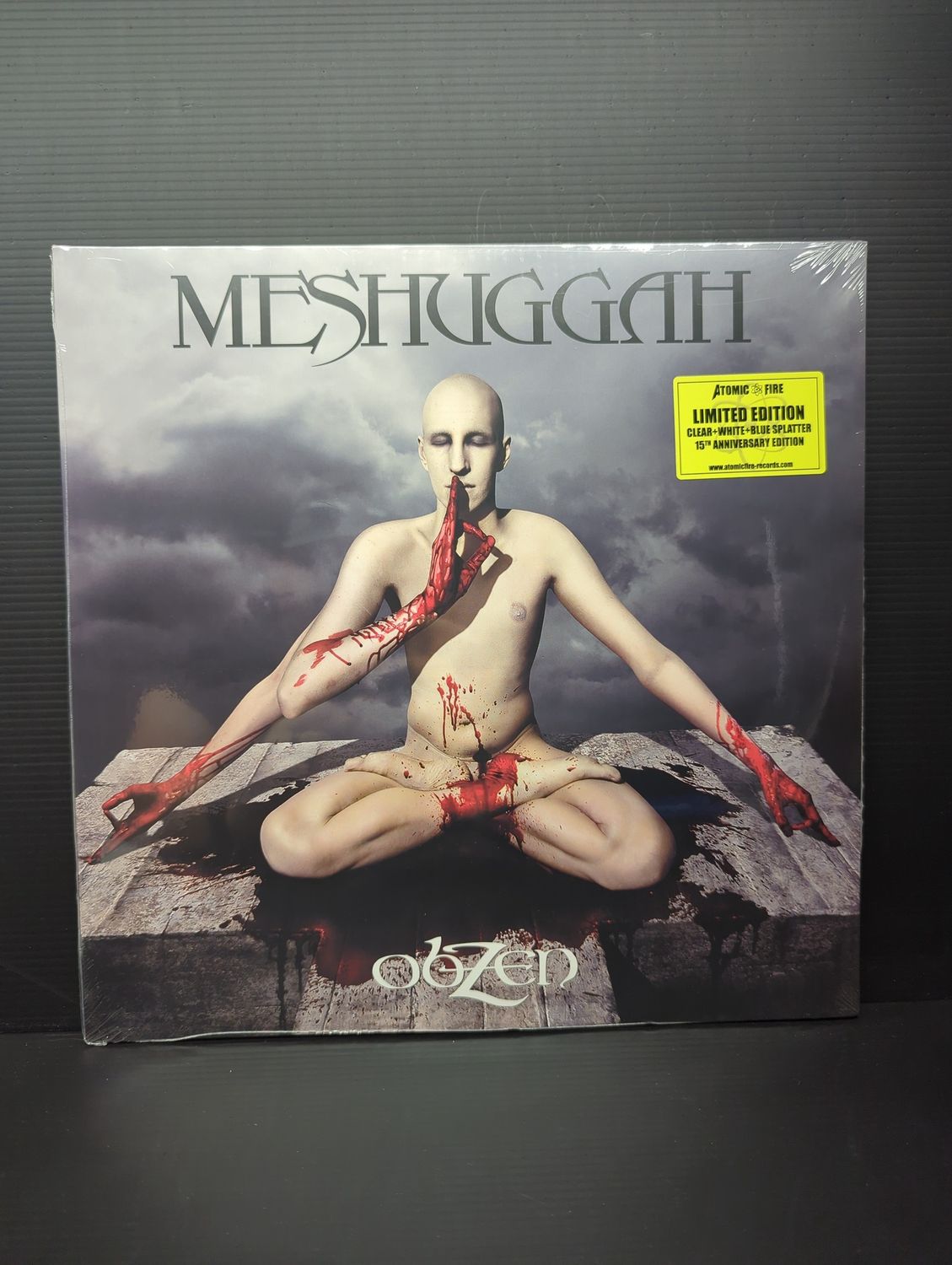 Vinyl Record Obzen Meshuggah Limited Edition Clear White Blue Splatter 15Th Anniversary Edition