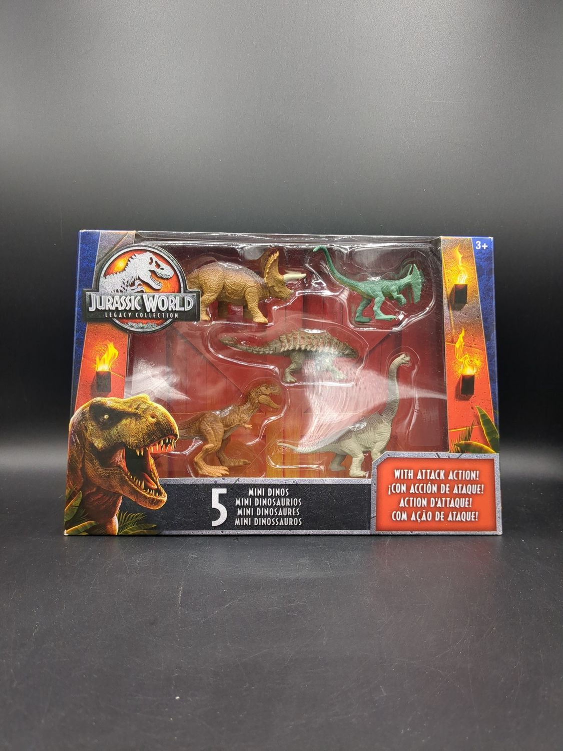 Mattel Jurassic World Legacy Collection 5 Mini Dinos Figures with Attack Action 2018