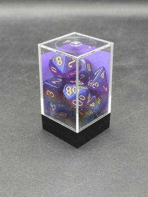 Chessex CHX 27587 Borealis Royal Purple/ gold Dice