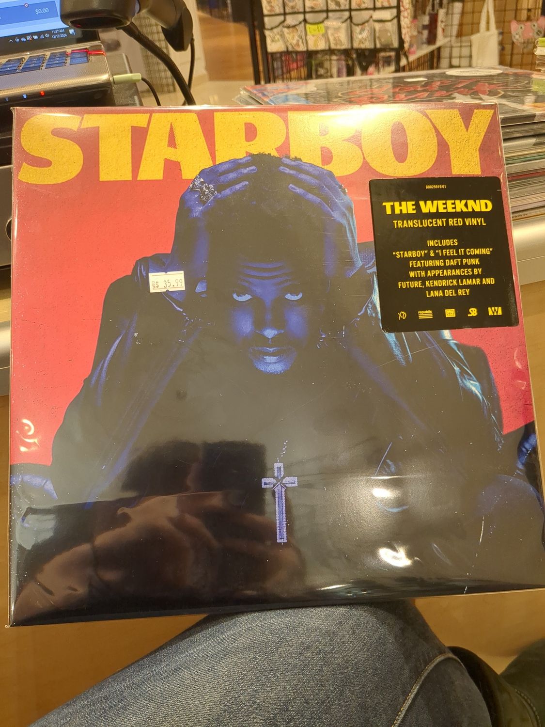 Vinyl Record &#39;Starboy&#39; The Weeknd Translucent Red Vinyl