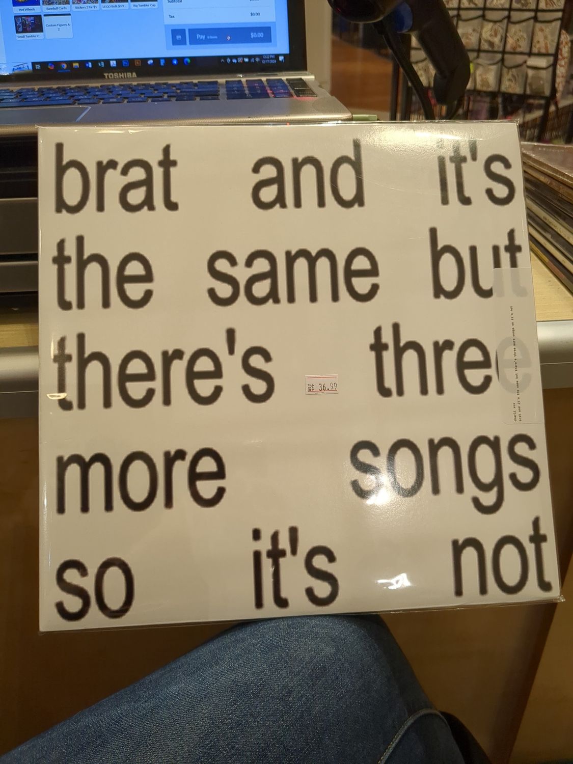 Vinyl Record &#39;Brat And It&#39;S The Same But There&#39;S Three More Songs So It&#39;S Not&#39; Charli Xcx