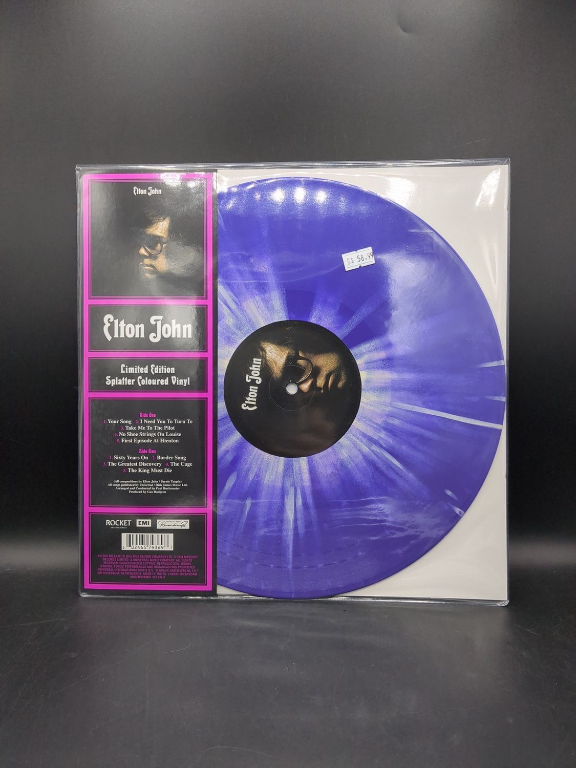 Vinyl Record Elton John The White Record Limited Edition Splatter Coloured Vinyl