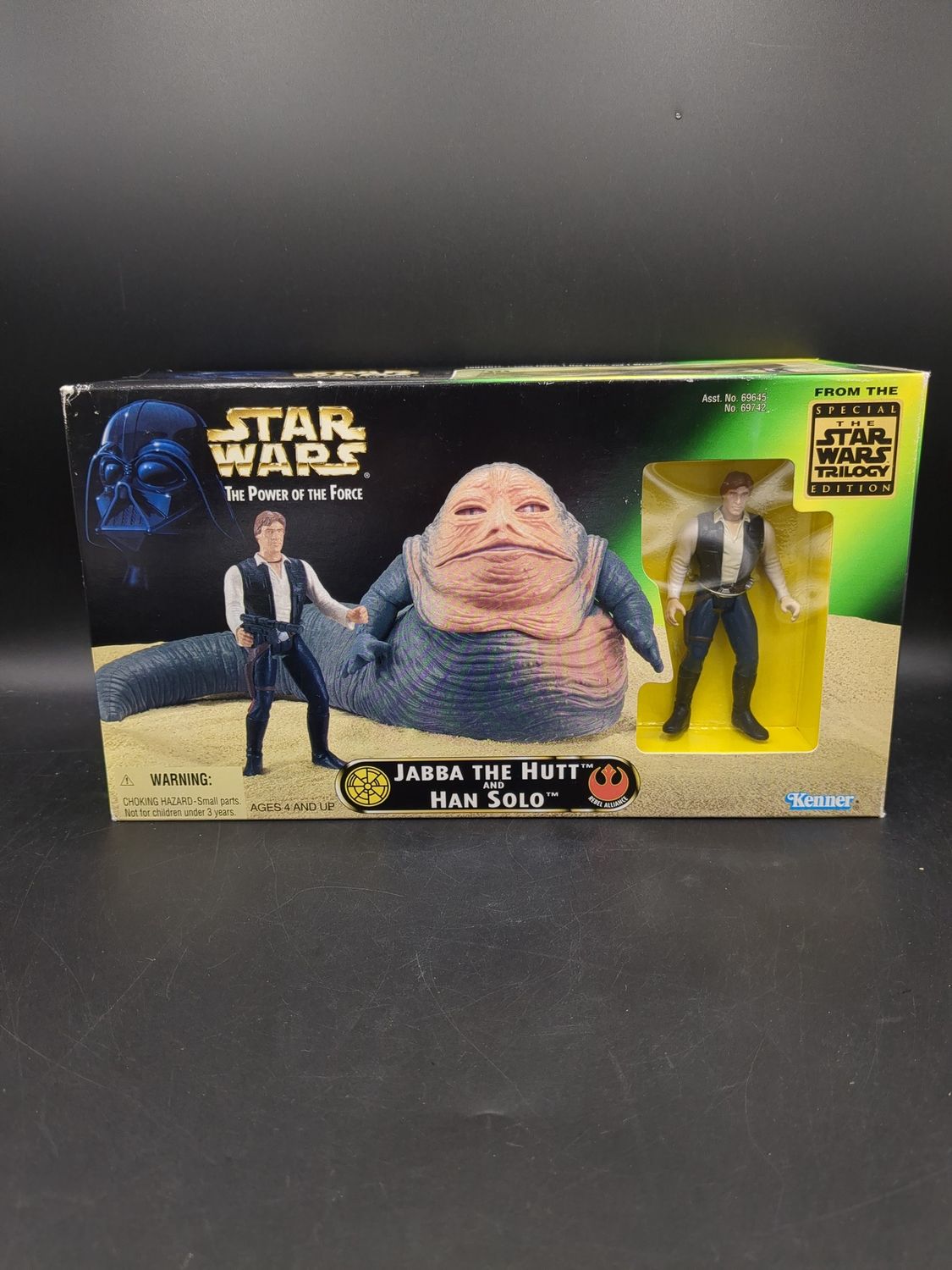 Kenner Star Wars The Power of the Force Jabba the Hutt and Han Solo Action Figures