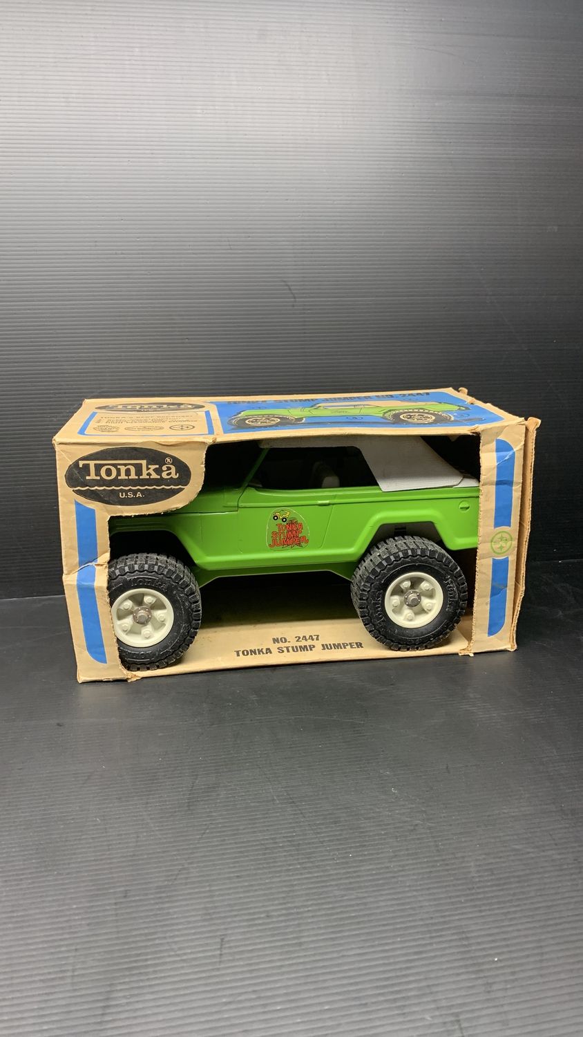 Tonka Vintage 2247 No. Tonka Stump Jumper Jeep/Jeepster 4x4  Car 1970’s (used) With Box
