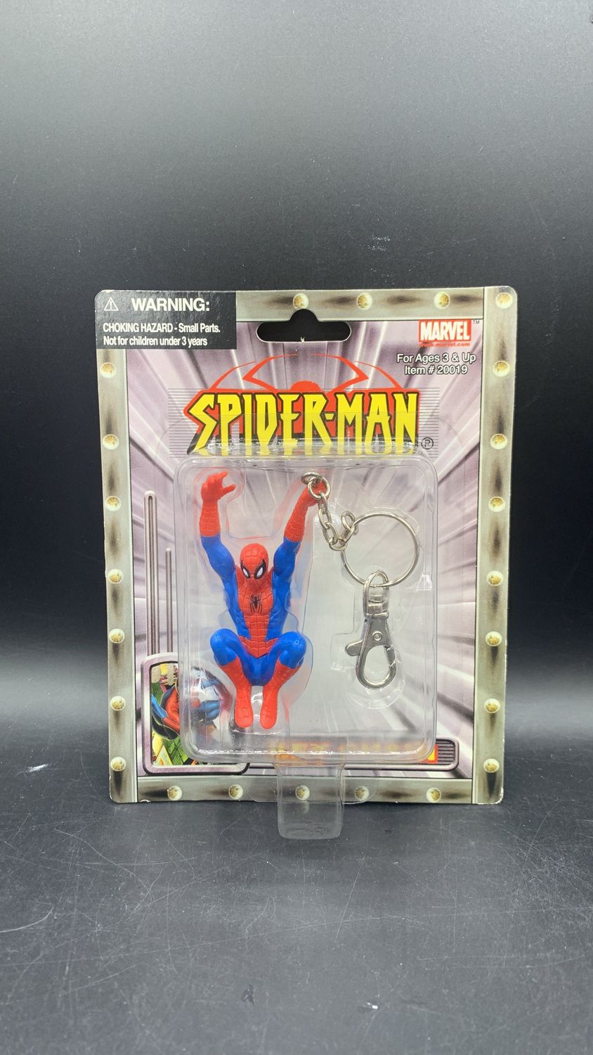 Playfully Yours Marvel Spider-Man Key Chain Figure 2002 (Rare)