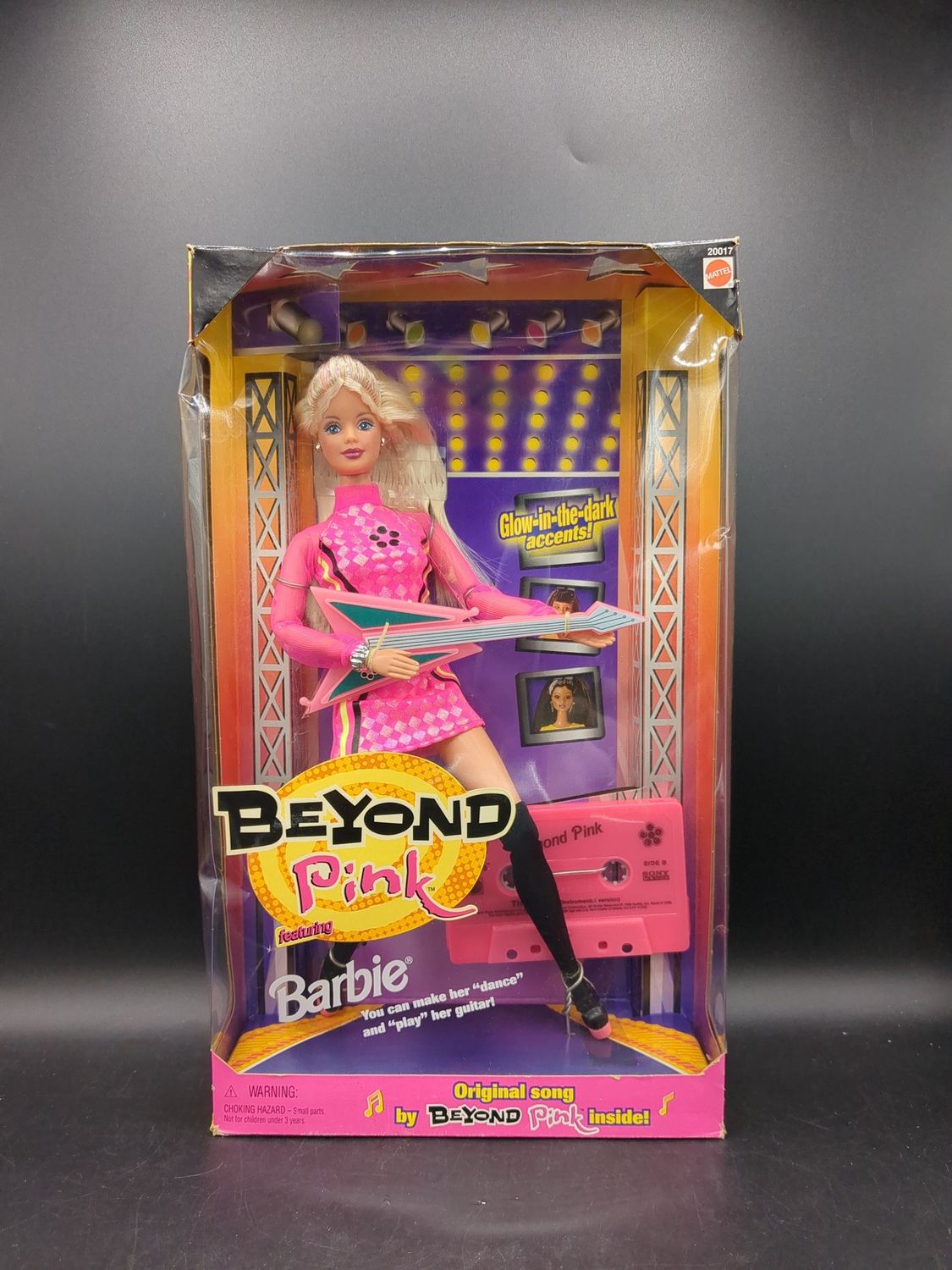 Mattel Barbie Beyond Pink Rockstar Barbie with Glow in the Dark Accents 1998