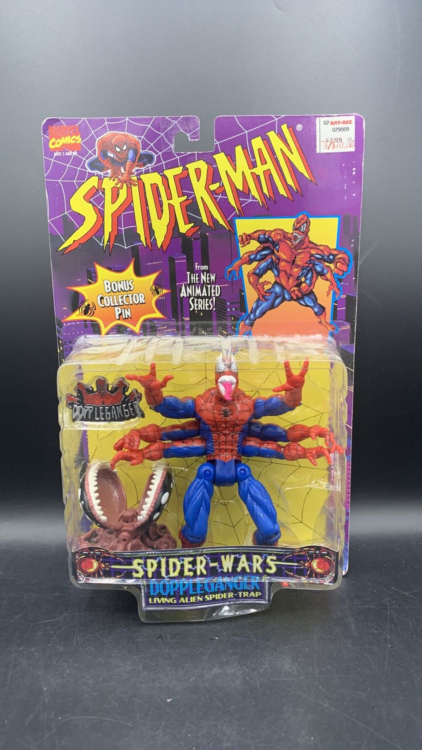 Toy Biz Spider-Man Spider-Wars Doppelganger with Living Alien Trap Action Figure 1996
