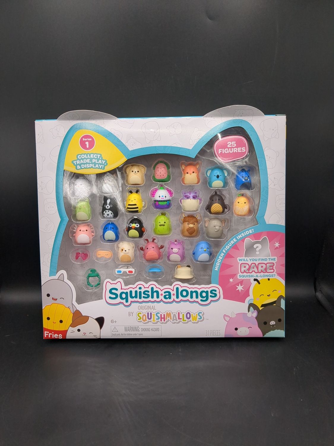 Squish a Longs by Original Squishmallows Series 1 Includes 25 Figures and 1 Ring
