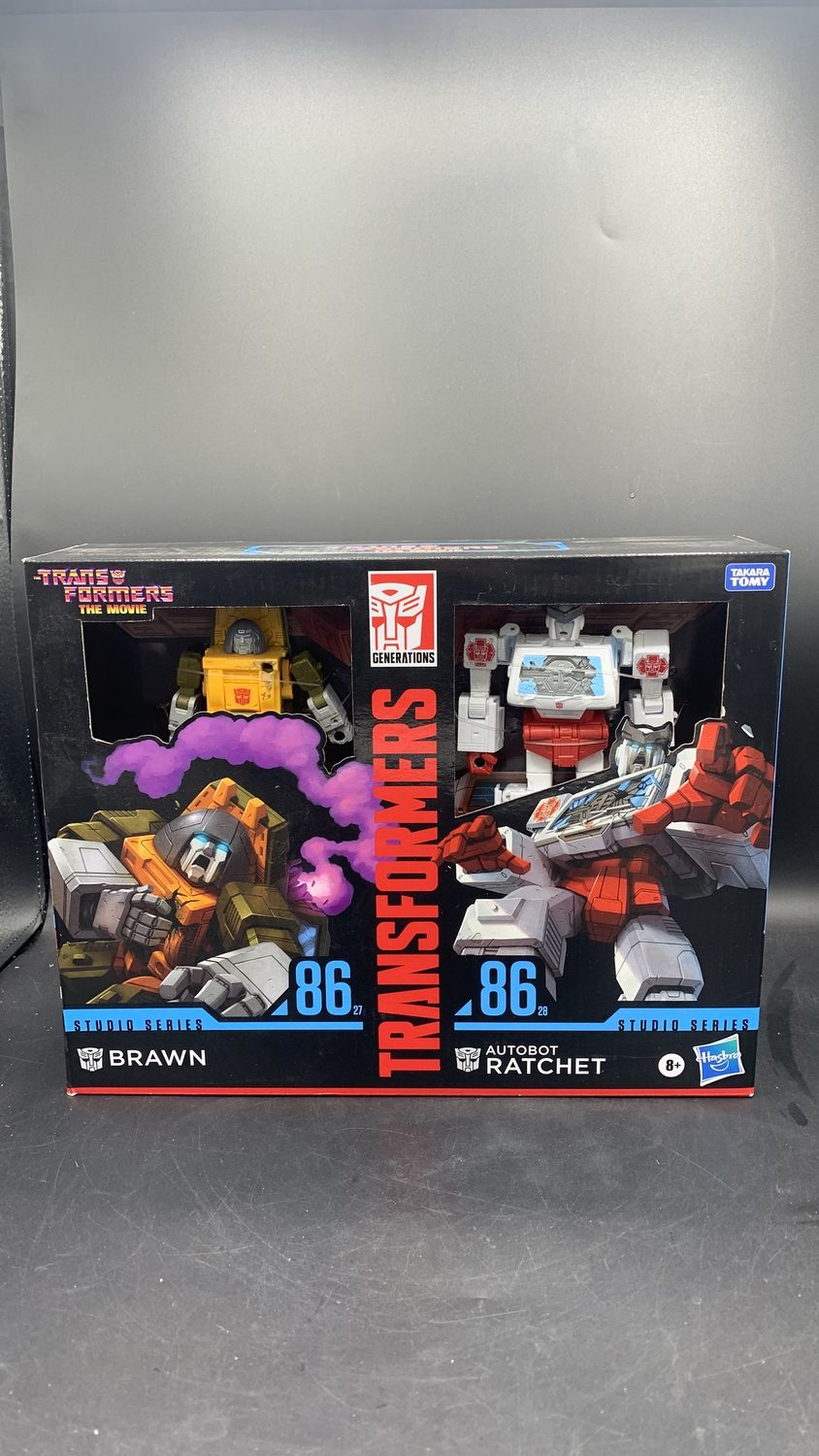 Hasbro Transformers Studio Series ‘86 (27/28) Brawn and Autobot Ratchet Two Pack Action Figures 2024