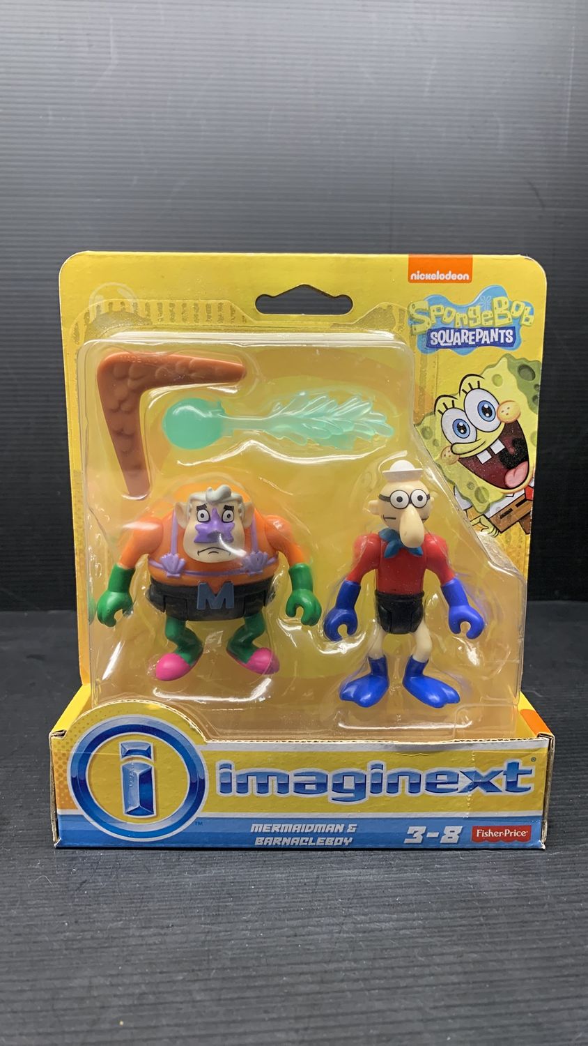 Fisher price Imaginext Spongebob SquarePants Mermaidman and Barnacle Boy Figures 2014