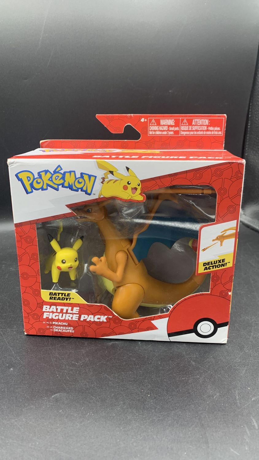Jazwares Pokémon Battle Figure Pack Pikachu Vs Charizard Action Figures 2023 Damaged Box