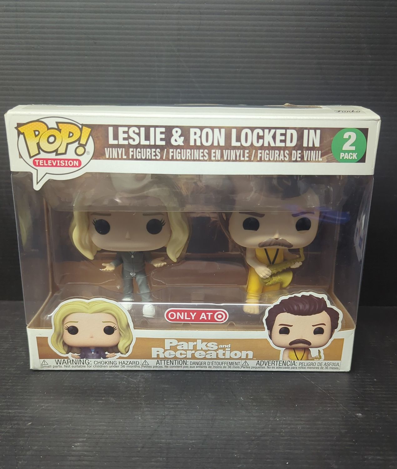 Funko Pop! 2 Pack Parks and Recreation Leslie and Ron Locked In