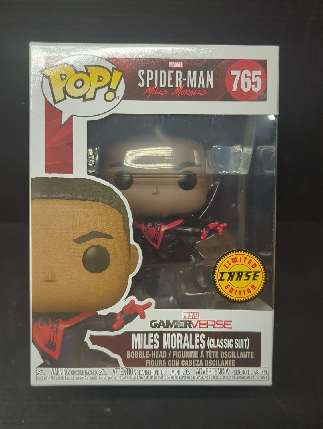 Funko Pop! 765 Marvel Spiderman Miles Morales Gamerverse Miles Morales (Classic Suit) Limited Chase Edition