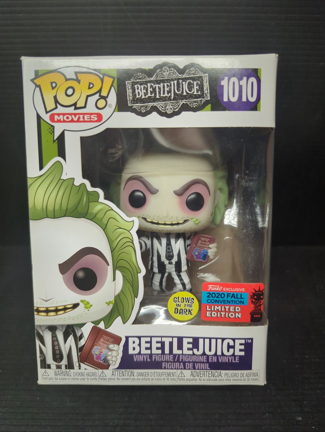 Funko Pop! 1010 BeetleJuice Glow in the Dark 2020 Fall Convention Limited Edition