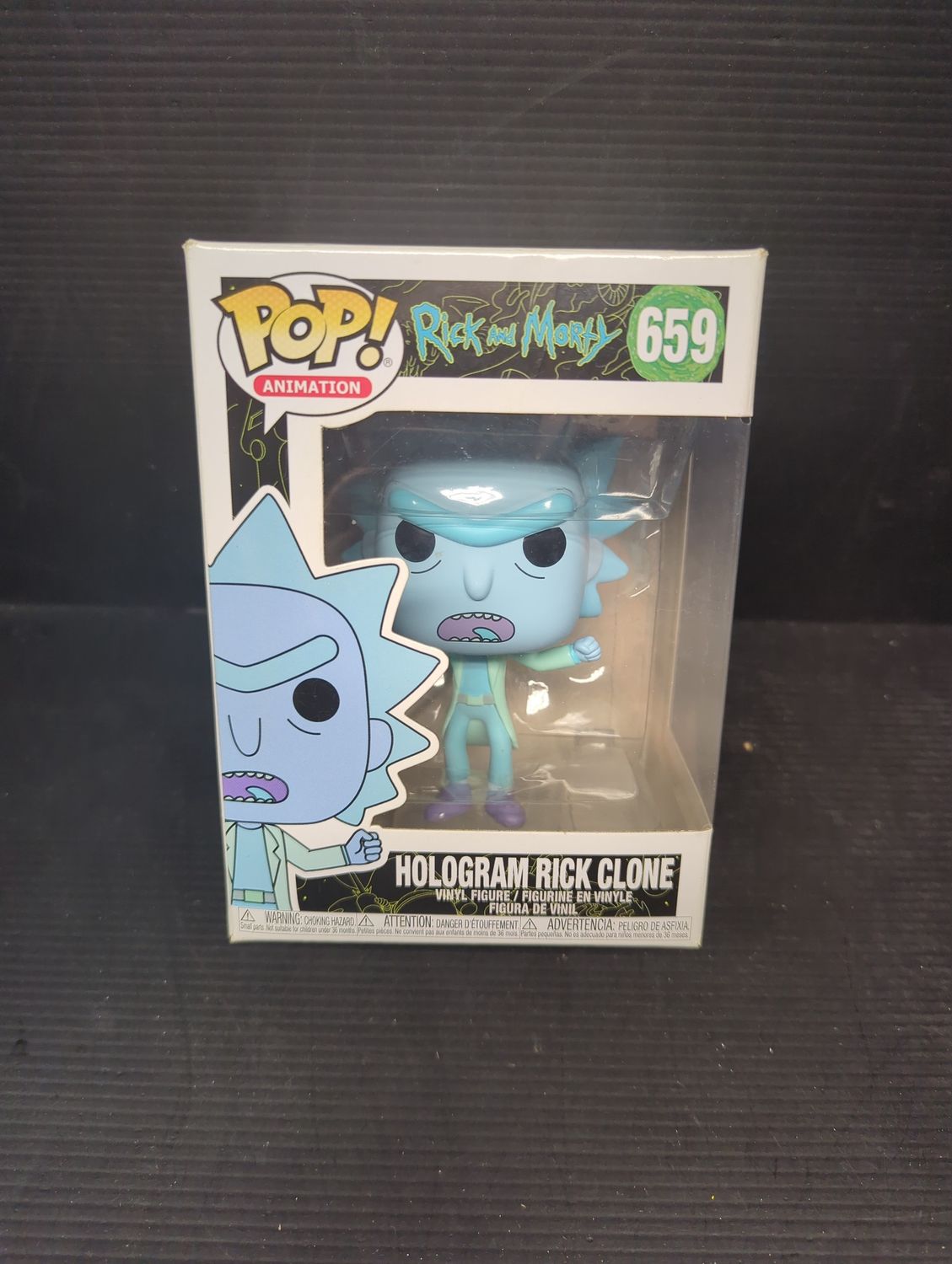 Funko Pop! 659 Rick and Morty Hologram Rick Clone