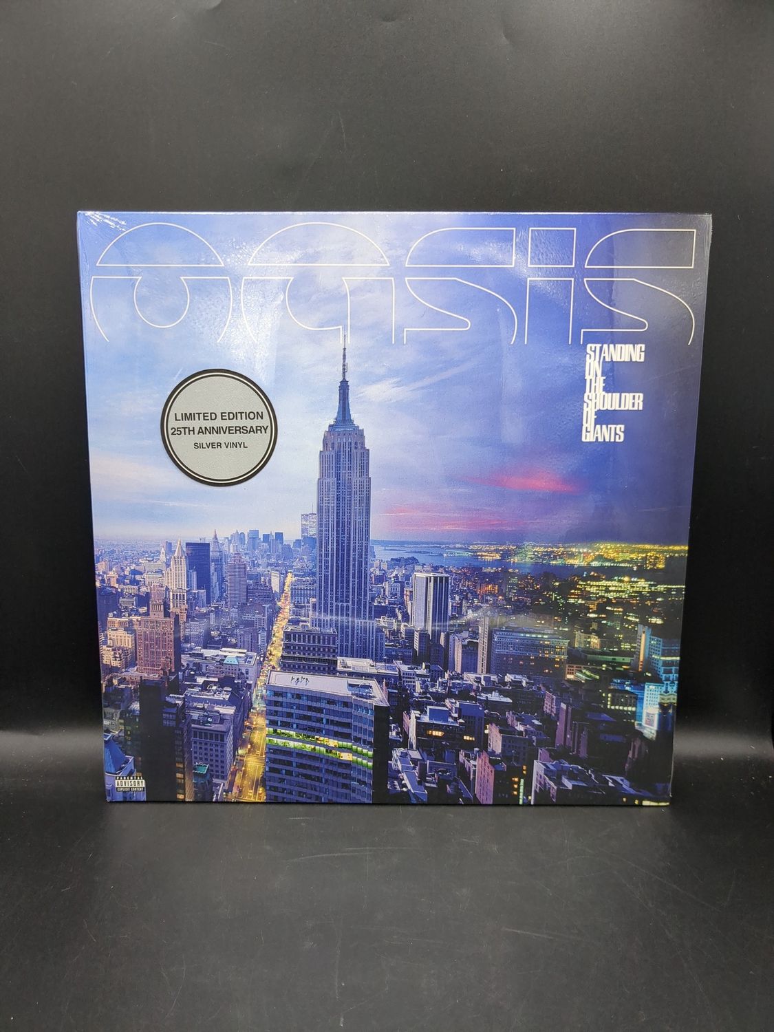 Vinyl Record Standing On The Shoulders Of Giants By Oasis 25Th Anniversary Limited Edition Silver Vinyl