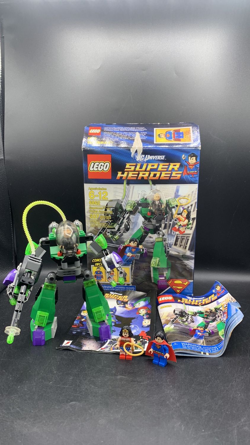 Lego 6862 DC Superheroes Superman Vs Power Armor Lex 2012 (used) 100% Complete