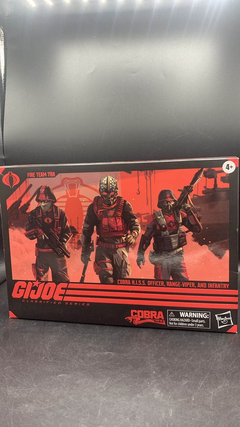 Hasbro G.I.Joe Classified Series Fire Team 788 Cobra H.I.S.S. Officer/ Range-Viper and Infantry Action Figures 2023