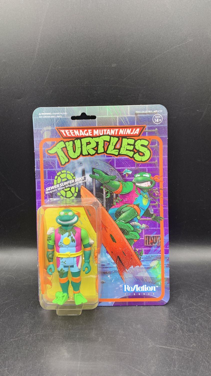 Super7 ReAction Figures Teenage Mutant Ninja Turtles Sewer Surfer Mike Action Figure 2020