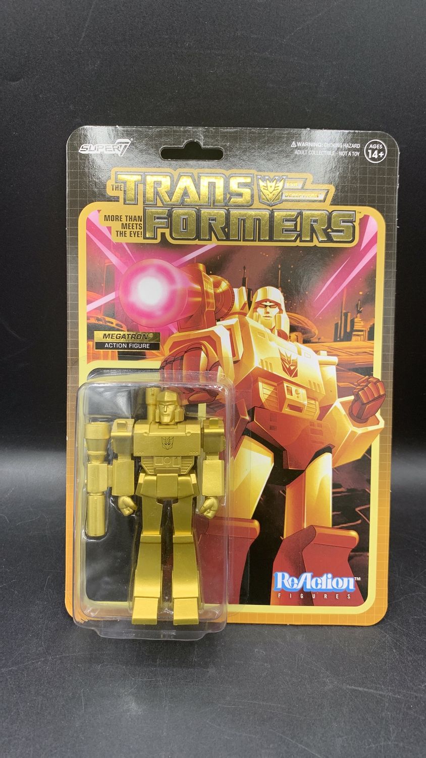 Super7 ReAction Figures Transformers Megatron (Golden Lagoon) Action Figure 2021