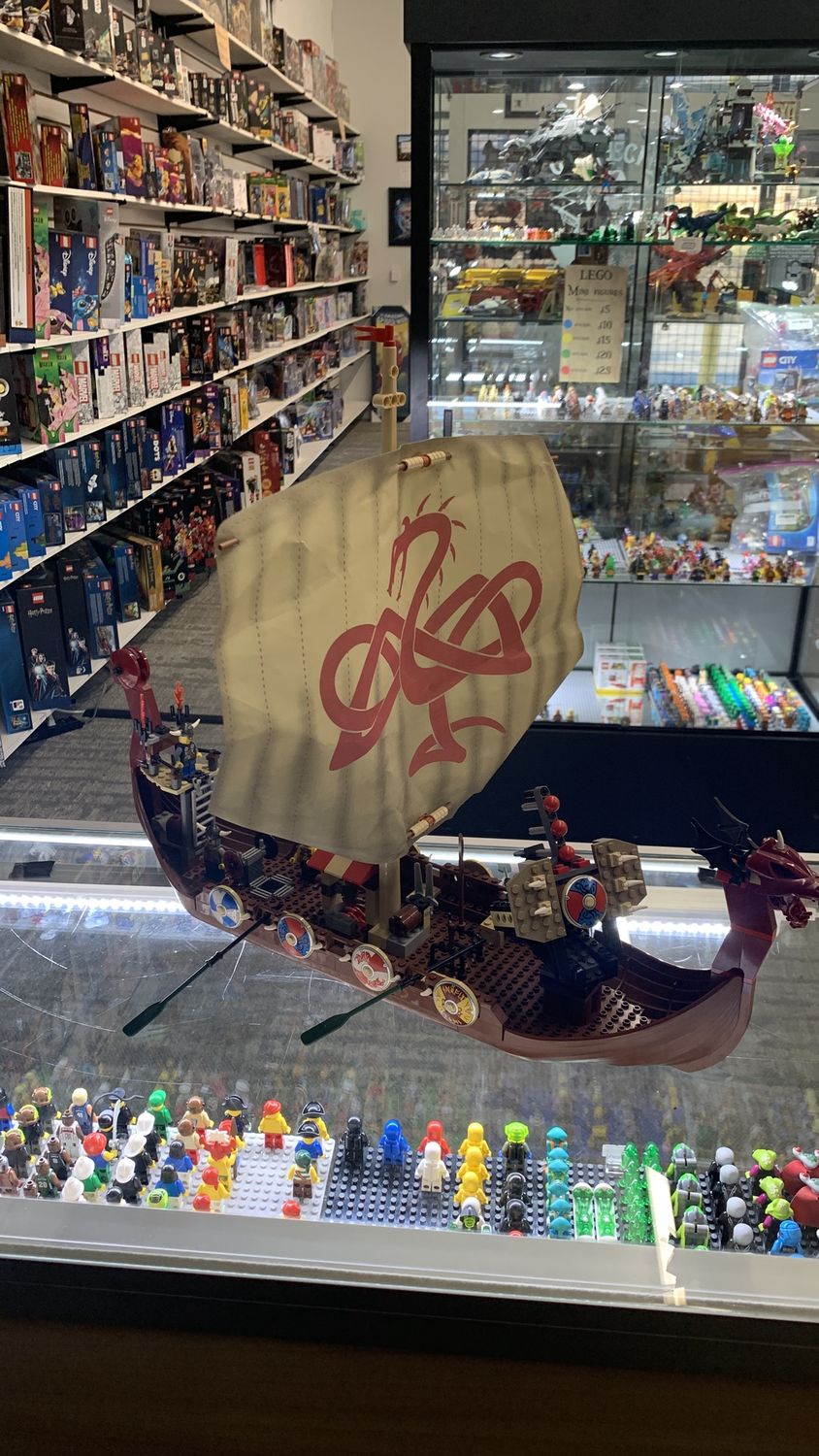 Lego 7018 Vikings Viking Ship Challenges The Midgard Serpent 2005 (used) Incomplete