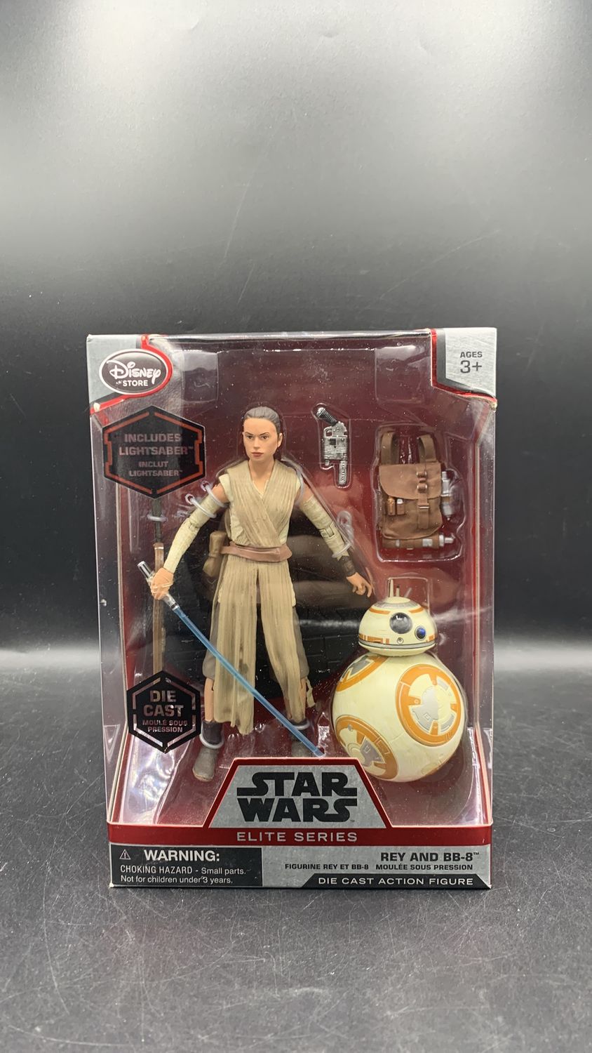 Disney Store Star Wars Elite Series Rey and BB-8 Die-Cast Action Figures 2015