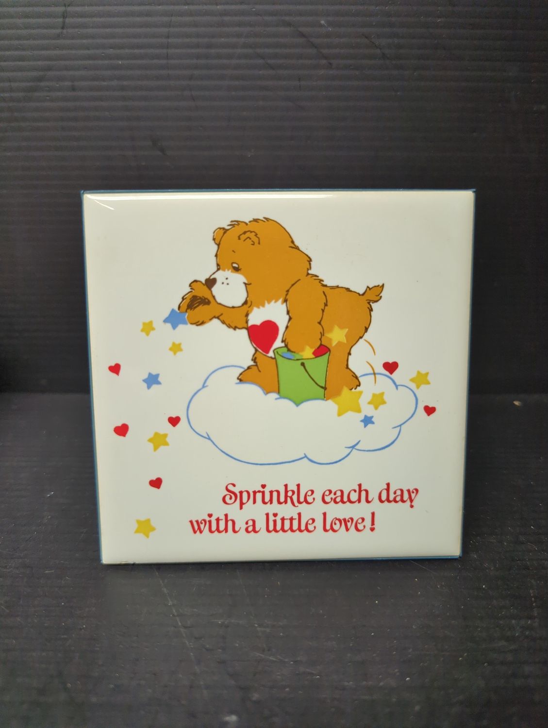 Care Bears Porcelain Tile Plaque Sprinkle Each Day (used)