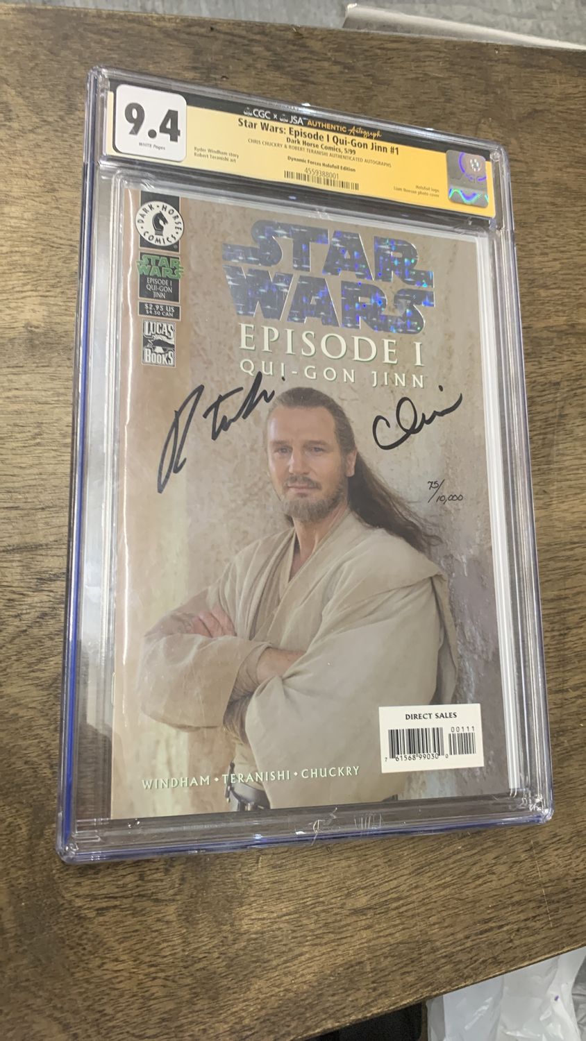Comic Book Star Wars Episode 1 Qui-Gon Jinn Autographed