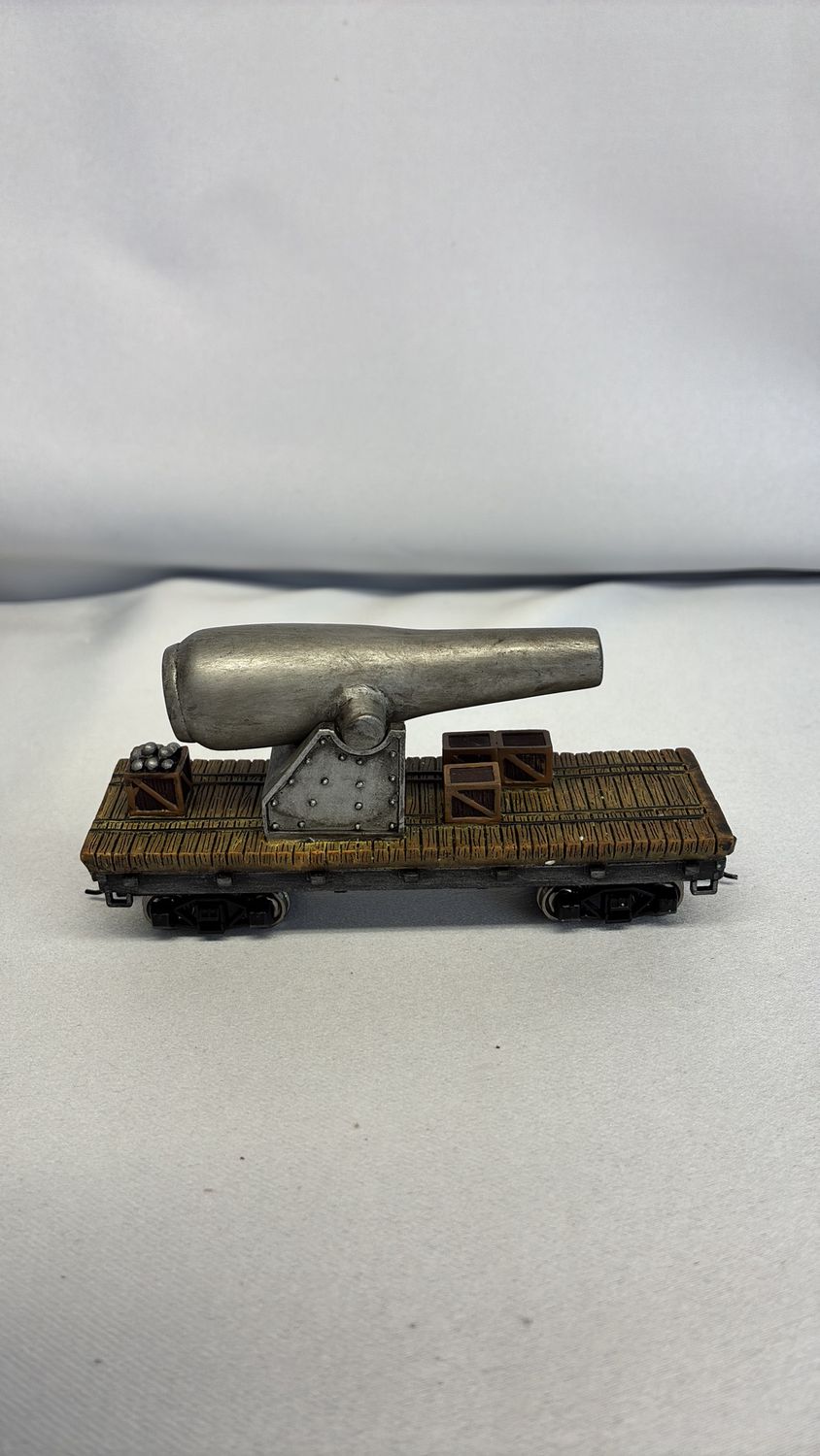 Hawthorne Village The Civil War Armored Train Collection Seige Gun Car With COA