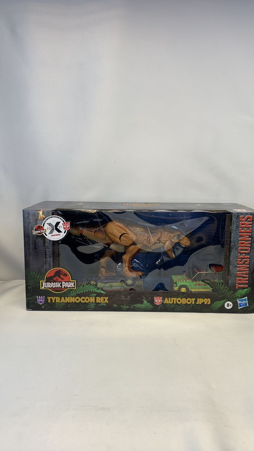 Hasbro Transformers X Jurassic Park Tyrannocon Rex &amp; JP93 Figures 2021