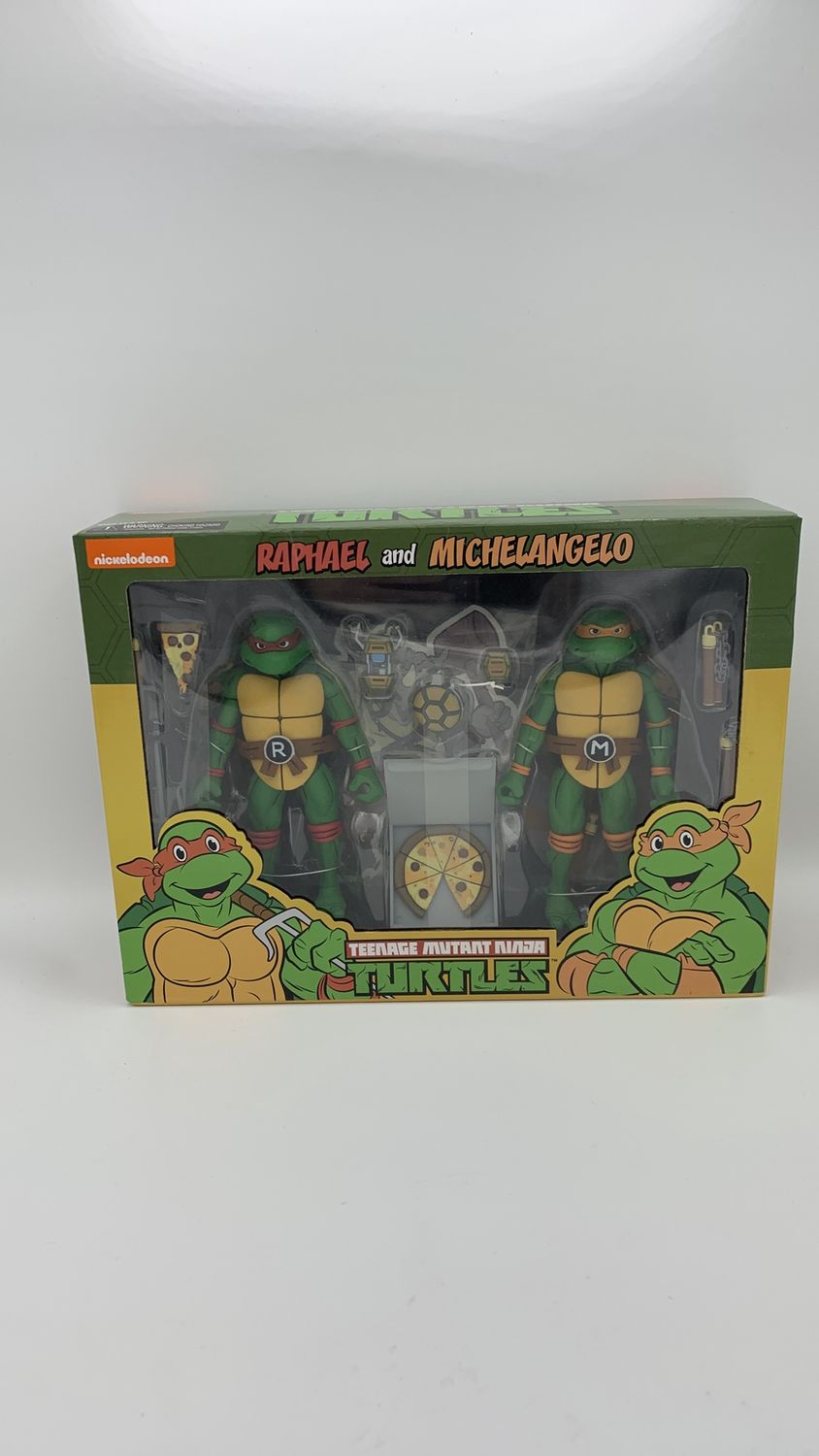 Neca Teenage Mutant Ninja Turtles Raphael &amp; Michelangelo Figures 2019